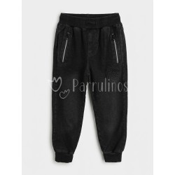 Pantalón niño jogger denim...