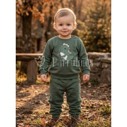 Chándal bebé niño Verde T-Rex