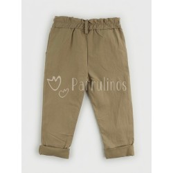 Pantalón niña beige con... 2