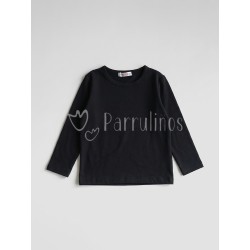 Camiseta básica bebé negro...