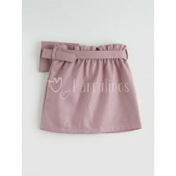 Falda niña de polipiel rosa... 2