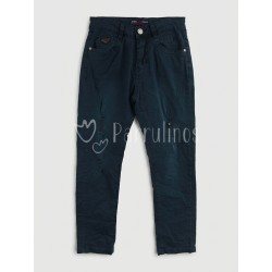 Pantalón niño de sarga azul...