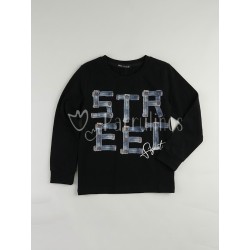 Camiseta niño negra de...