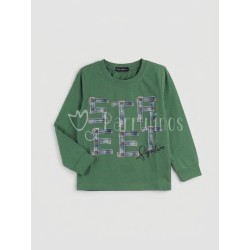 Camiseta niño verde de...