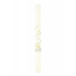 Vela para bautismo Plata