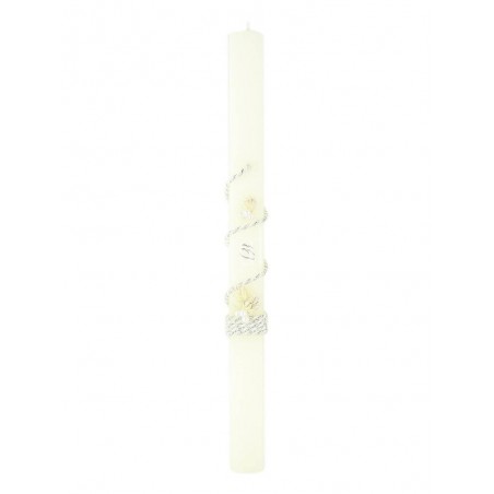 Vela para bautismo Plata